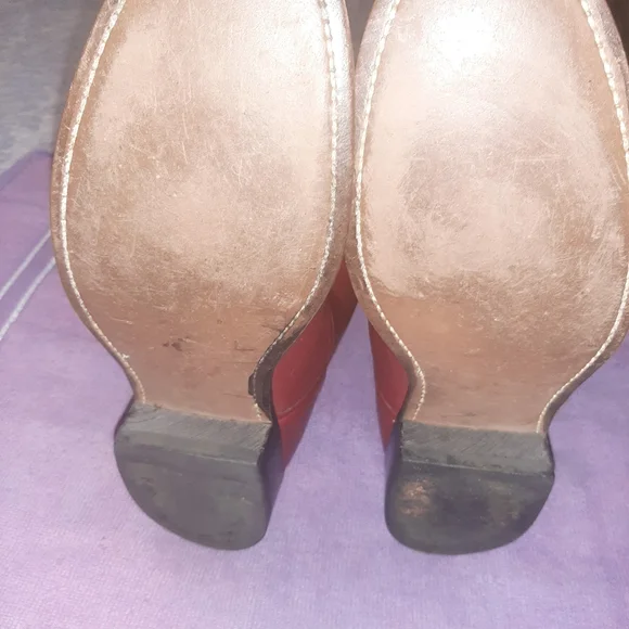 Laredo Red and White Leather Boots - Picture 5 of 13